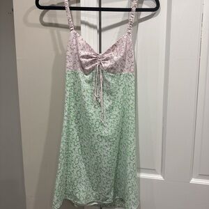 Papermoon Pink & Mint Floral Slip Dress